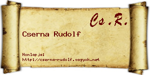 Cserna Rudolf névjegykártya